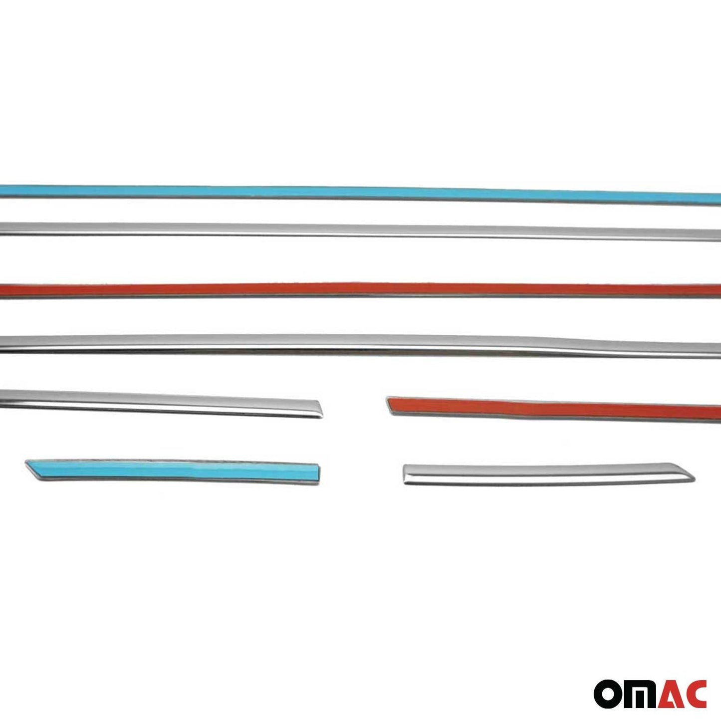 Benzi decorative pentru geamuri Hyundai i30 hatchback 2012-2017, oțel inoxidabil, 8 bucăți