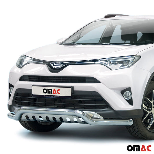 Bară de protecție față pentru Toyota RAV4 2016-2025, oțel inoxidabil cu ABE (omologare de tip germană), argintiu