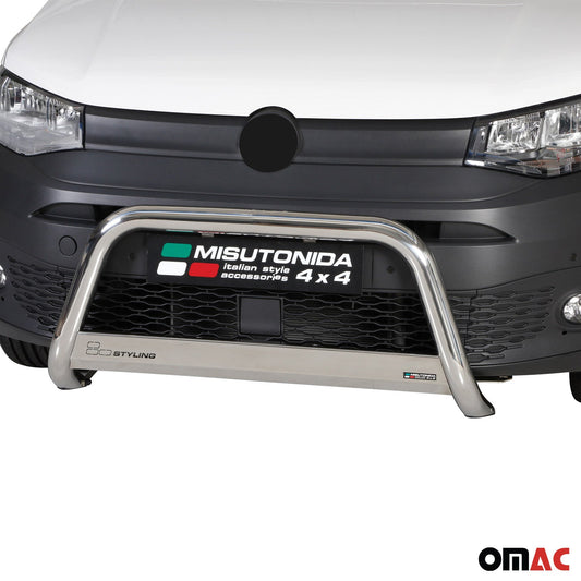 Frontbügel Frontschutzbügel für VW Caddy 2021-2025 ø63mm Stahl Silber Schutz