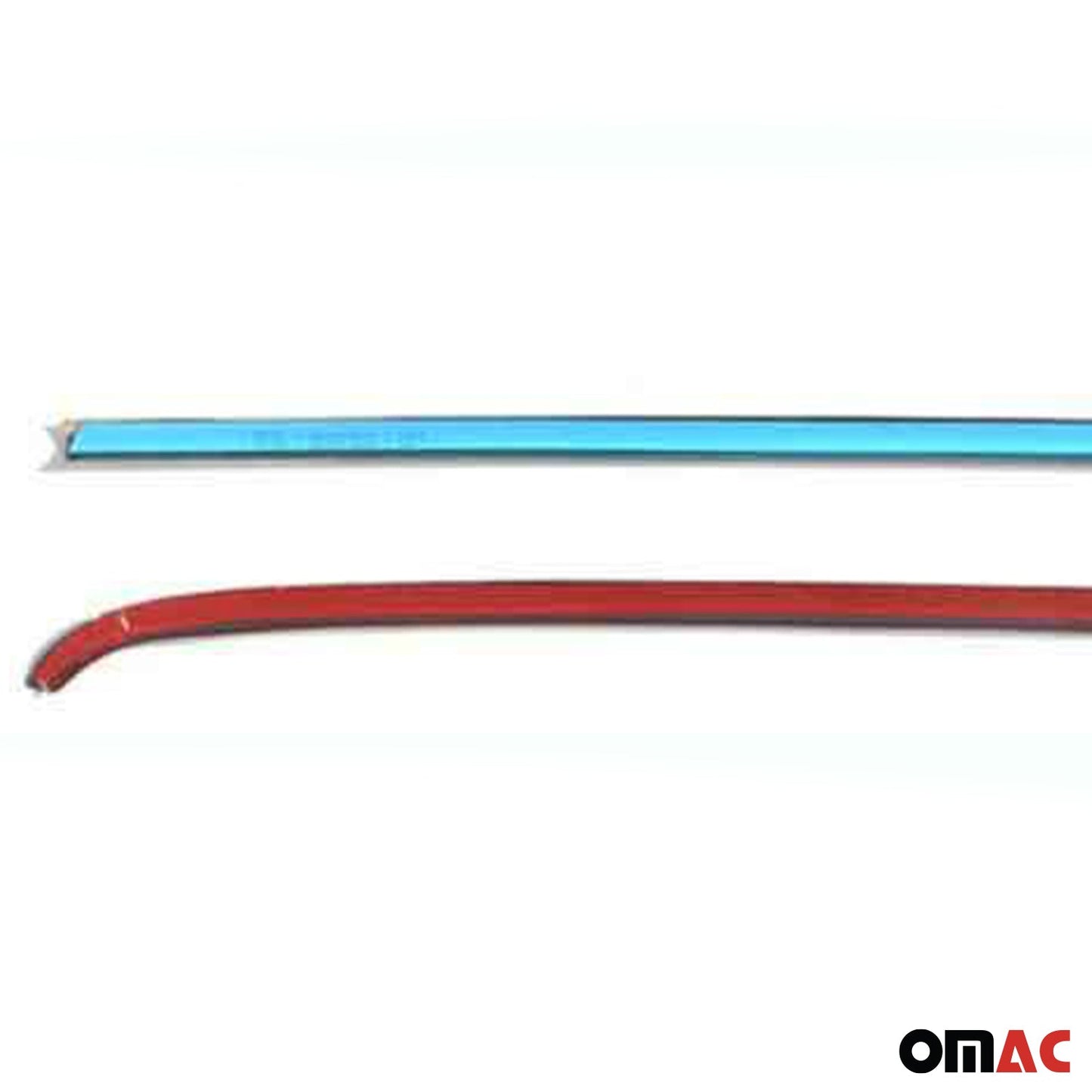 Benzi decorative pentru geamuri Fiat Fiorino 2007-2021, oțel inoxidabil cromat, set 2 piese