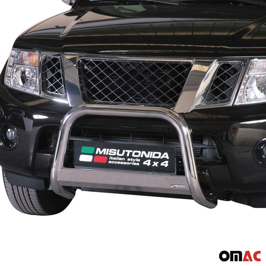 Bară de protecție/buton față pentru Nissan Pathfinder 2010-2013, ø63mm, oțel, argintiu