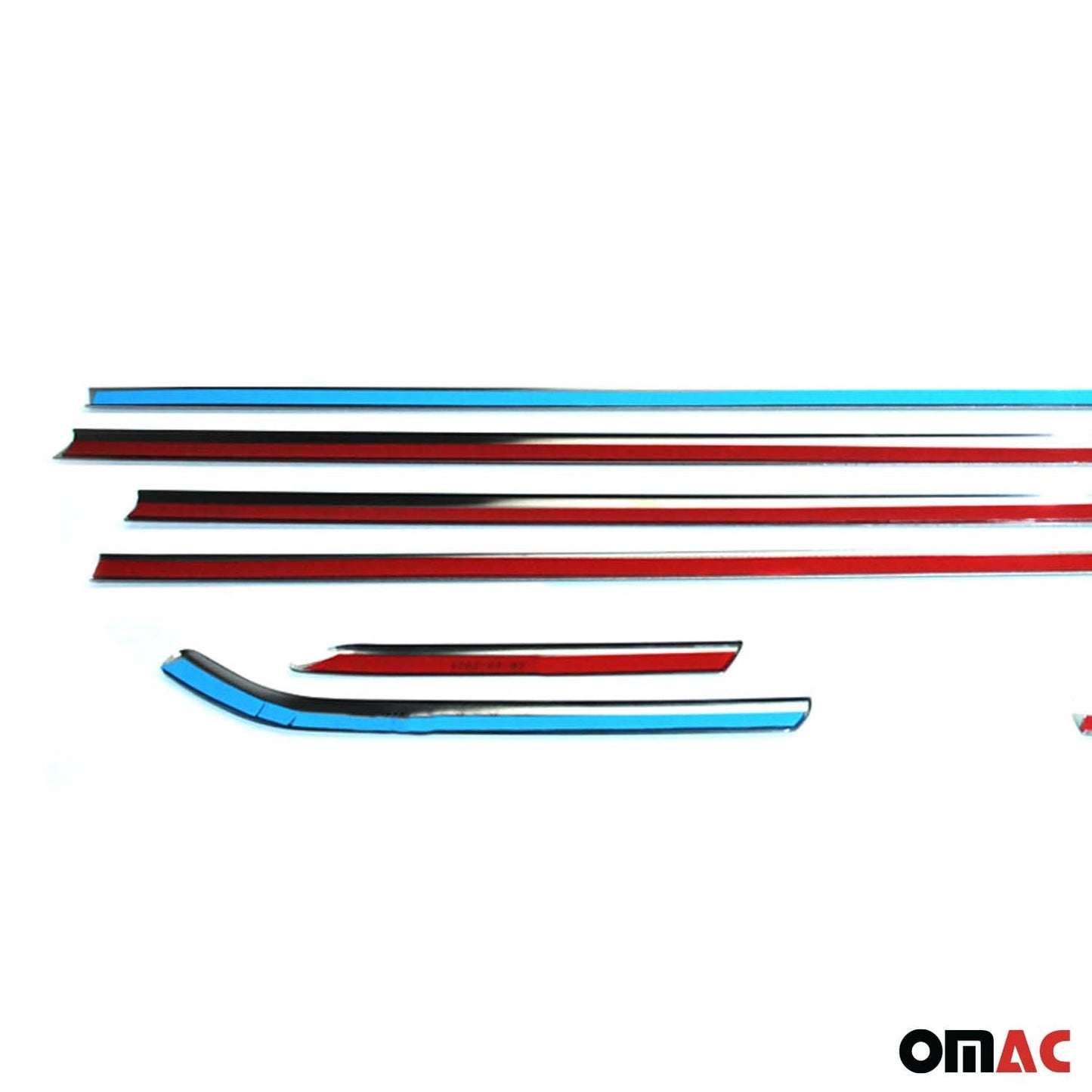 Ornamente/ramă geam pentru Ford Focus 2011-2018 sedan, oțel inoxidabil, 8 bucăți