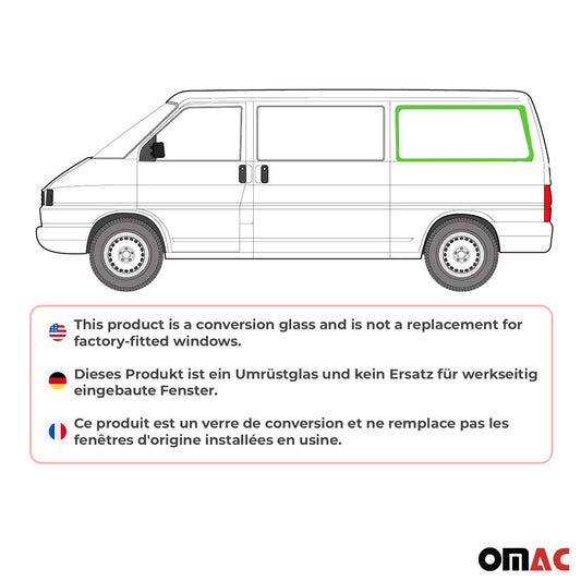 Seitenfenster Sicherheitsglas für VW T4 Transporter 1990-2003 Hinten Links L2 RS