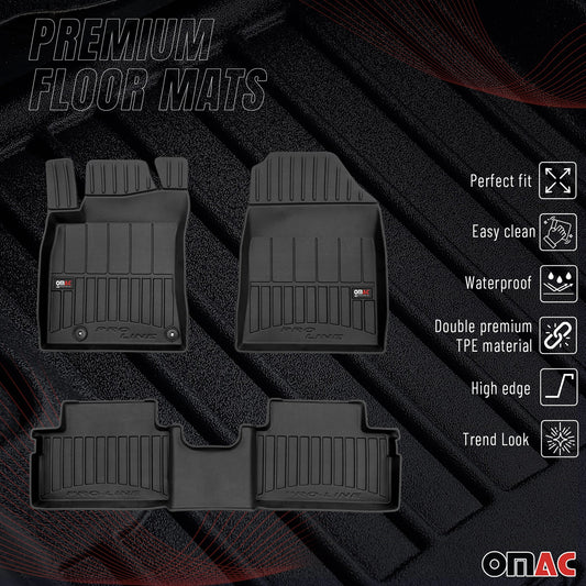 Covorașe auto Kia Ceed 2018-2025, TPE, negre, set 3 piese