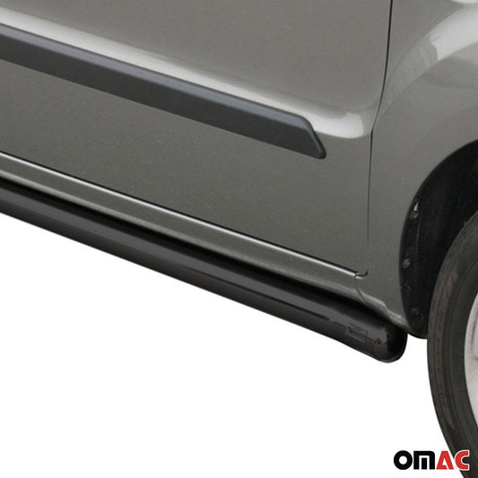 Praguri laterale din oțel, tuburi prag pentru Kia Soul 2008-2014, negre