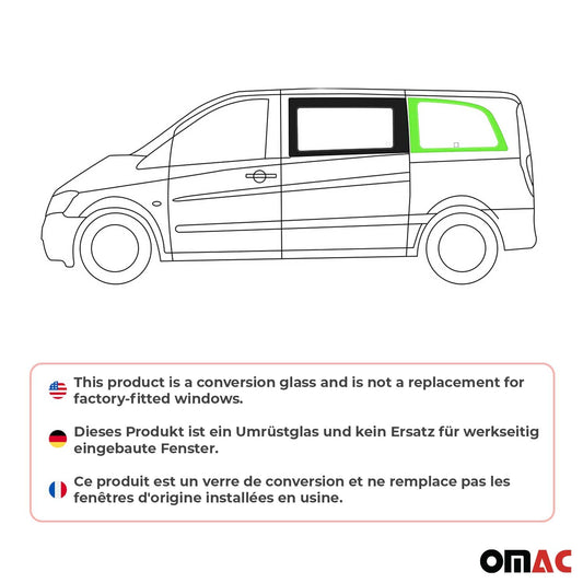 Seitenfenster Sicherheitsglas für Mercedes Vito W639 2003-2014 Vorne Links L1
