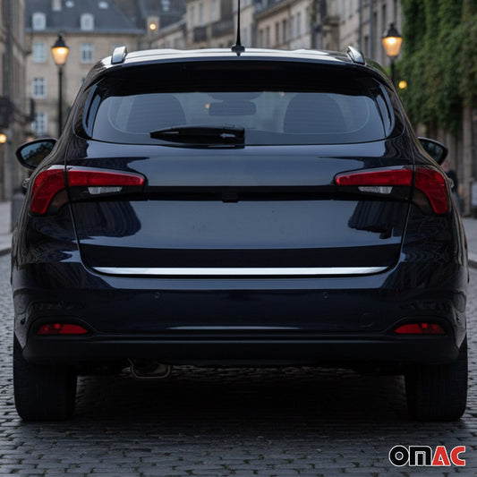 Bandă decorativă portbagaj, bandă decorativă spate pentru Fiat Tipo 2015-2025 sedan, oțel inoxidabil cromat