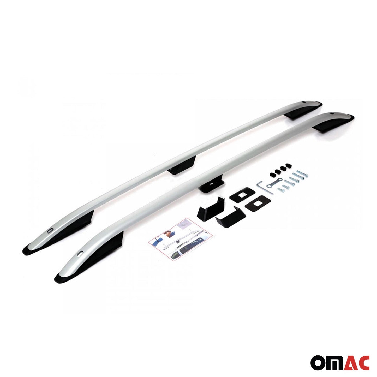 2016-2019 Peugeot 3008 Dachreling Dachträger Grau Aluminium 2 tlg