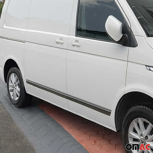 Seitentürleiste Türschutz für VW Transporter T5 2003-2015 L1 Kurzer Chrom Dunkel