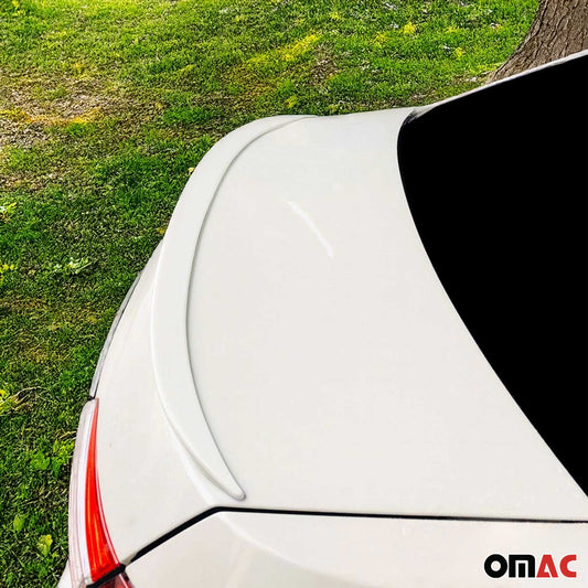 Spoilerlippe Kofferraum Heckspoiler HeckFlügel weiß Lackiert 1 tlg Flexibel