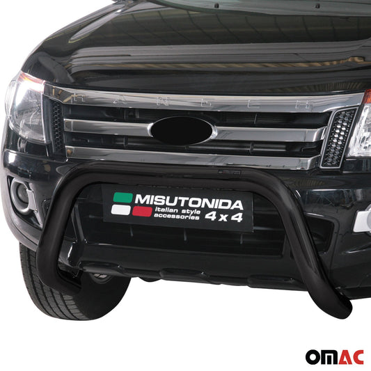 Bară de protecție/buton față pentru Ford Ranger 2012-2015, ø76mm, oțel, negru, protecție