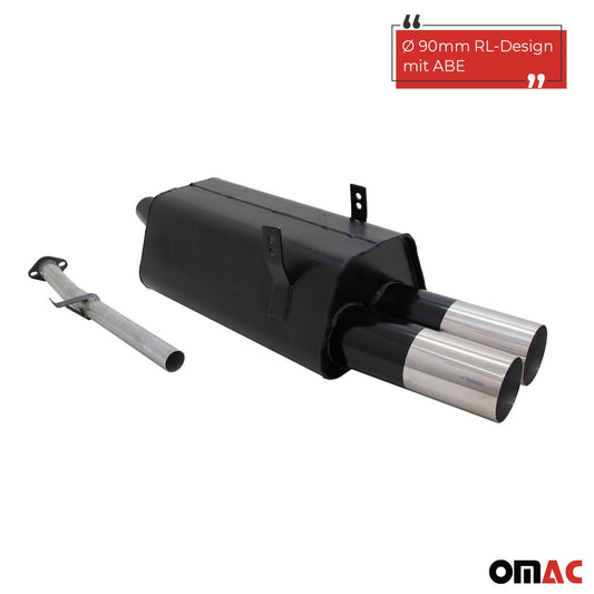 Novus Sportauspuff für BMW 3er E36 316 / 318 2x90mm RL-Design mit ABE