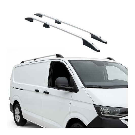 Dachreling Dachgepäckträger für VW Transporter T7 2024-2025 L2 Langer Silber 2x