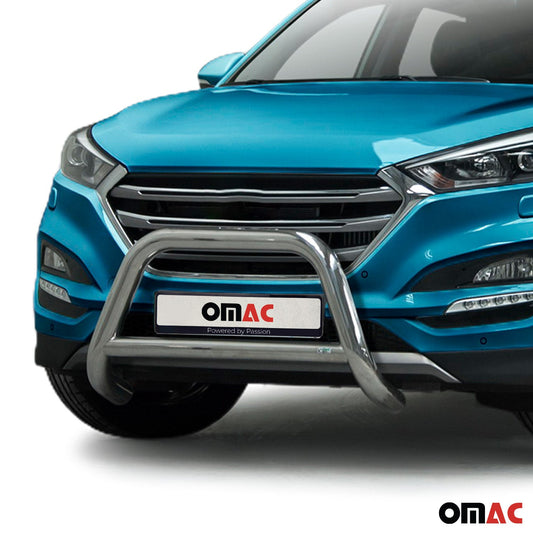 Frontbügel Schutz Frontschutzbügel für Hyundai Tucson 2015-2020 ABE Stahl Silber