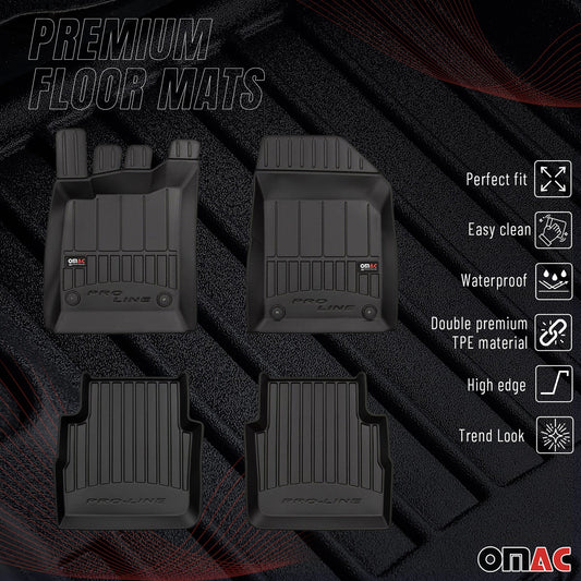 OMAC Gummi Fußmatten für Opel Signum 2003-2008 Premium TPE Automatten Schwarz 4x