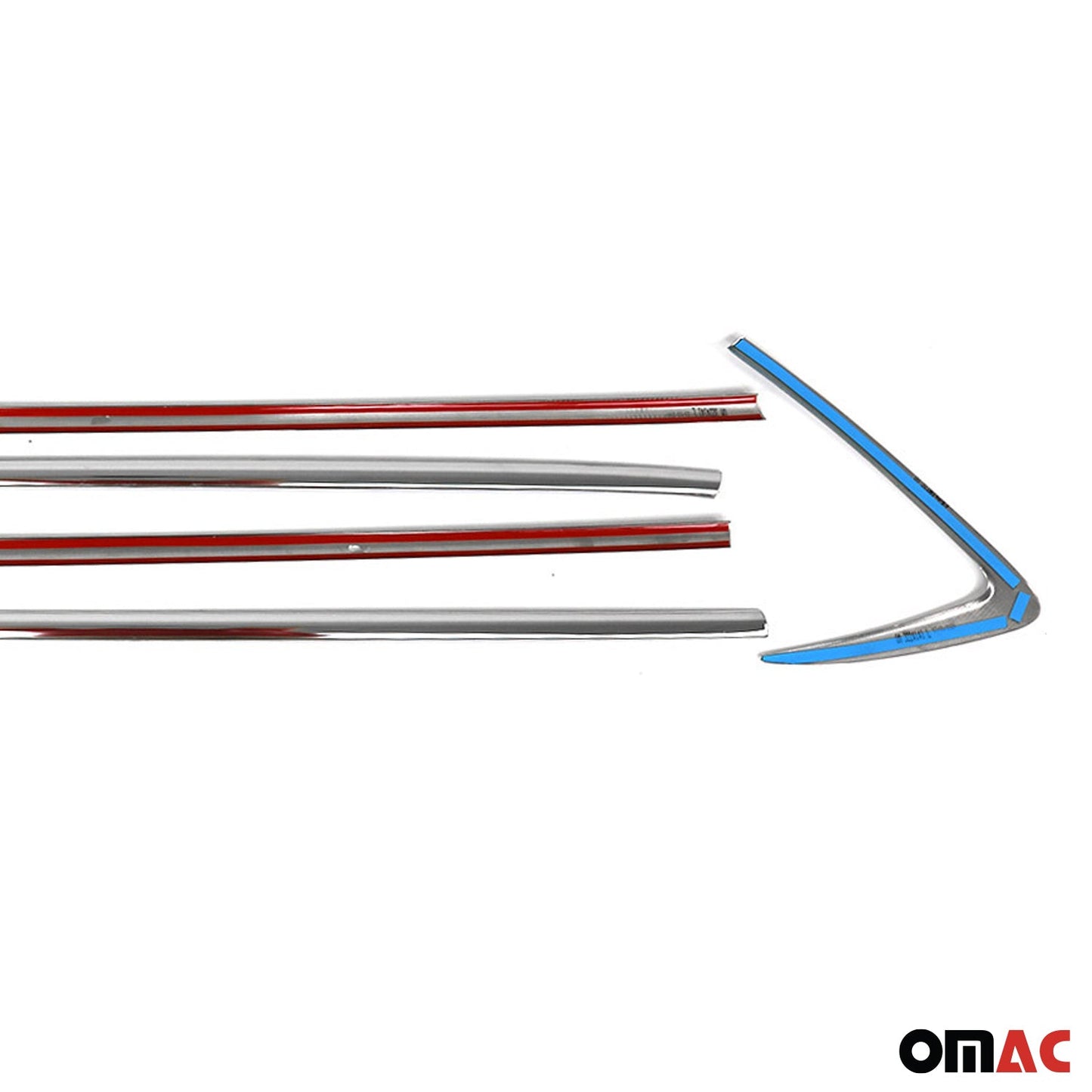 Benzi decorative pentru geamuri pentru Hyundai Tucson 2015-2020, oțel inoxidabil cromat, 6 bucăți