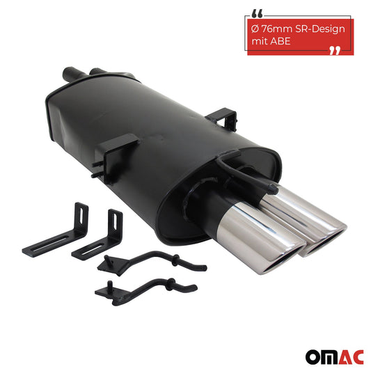 Novus Sportauspuff für BMW E46 320 / 325 / 330 2x76mm SR-Design mit ABE