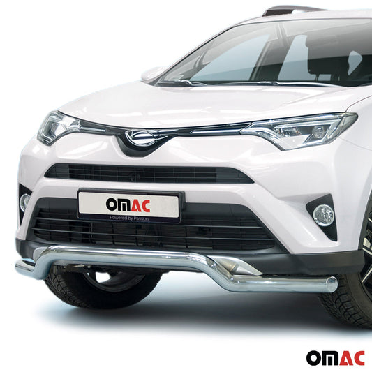 Bară de protecție față, bară de protecție față pentru Toyota RAV4 2016-2025, oțel, omologată ABE, argintiu