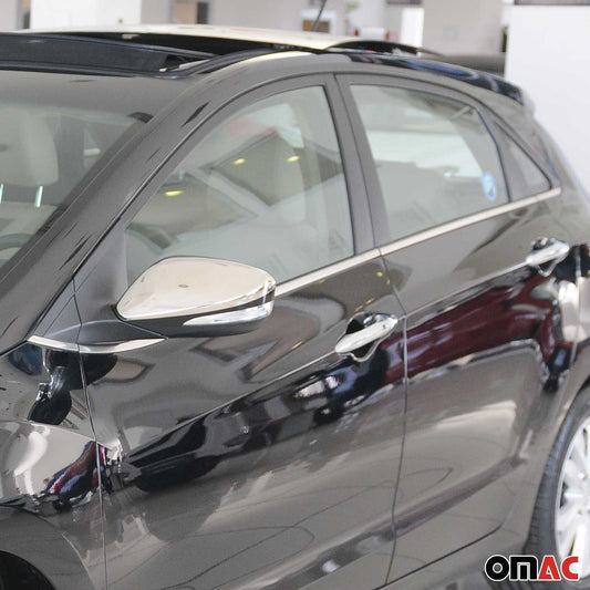 Benzi decorative pentru geamuri Hyundai i30 hatchback 2012-2017, oțel inoxidabil, 8 bucăți