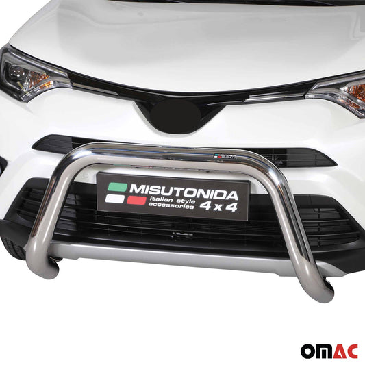 Bară de protecție/buton față pentru Toyota RAV4 Hybrid One 2016-2018 ø76 gri oțel