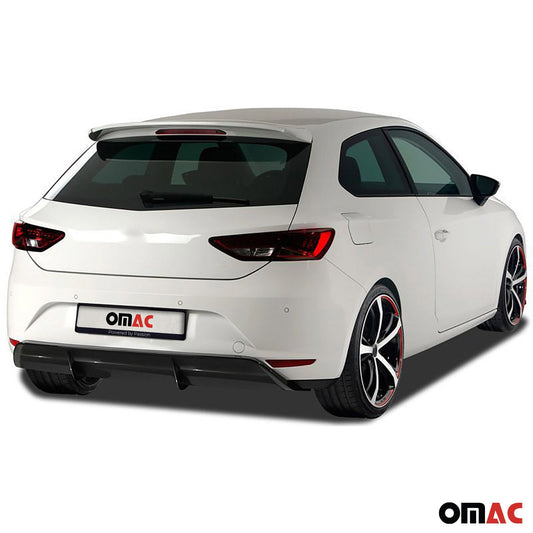 RDX Heckschürzenansatz Diffuser für Seat Leon 5F 5 trg 2013-2017 ABS Schwarz
