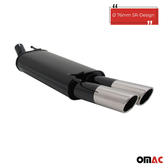 Novus Sportauspuff für VW Golf 3 / Golf 4 Cabrio 2x76mm SR-Design