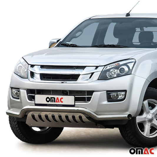 Bară de protecție față din oțel inoxidabil pentru Isuzu D-Max 2012-2019 cu ABE (omologare de tip germană) Bară de protecție argintie
