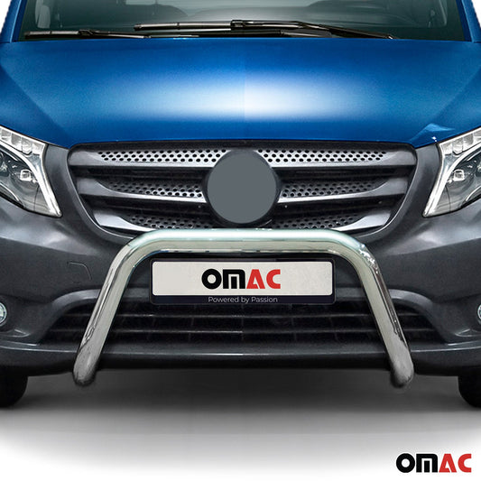 Bară de protecție față din oțel pentru Mercedes Vito W447 2014-2025 ABE Argintiu