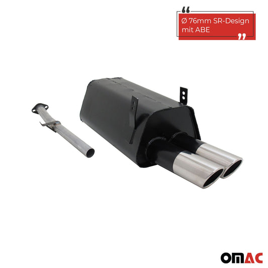 Novus Sportauspuff für BMW 3er E36 316 / 318 2x76mm SR-Design mit ABE