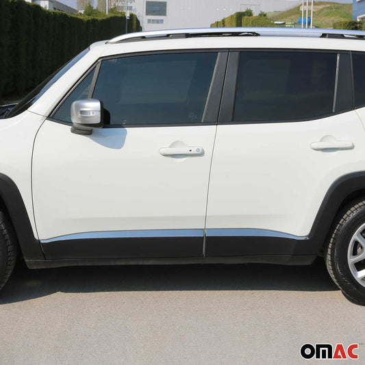 Ornamente laterale uși, benzi uși, bandă de protecție ușă pentru Jeep Renegade 2015-2024, cromate, 4x