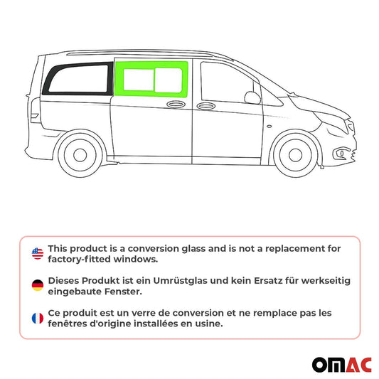 Seitenfenster Schiebefenster für Mercedes Vito W447 2014-2025 Rechts L2 L3