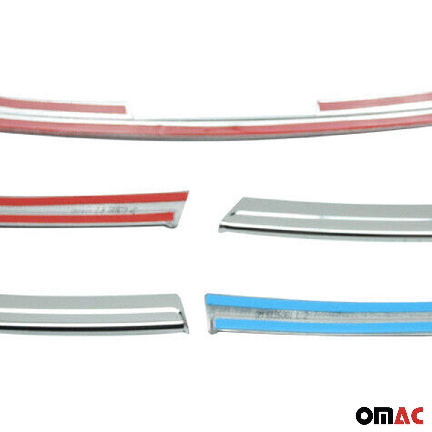 Kühlergrill Leisten Grillleisten für Renault Trafic III Edelstahl Silber 5tlg