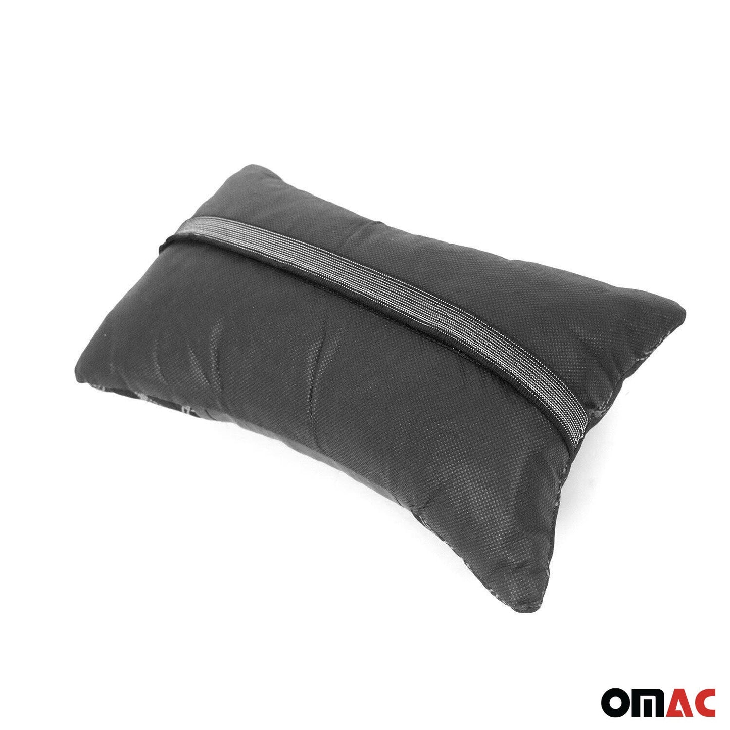 Pernă auto pentru tetieră, suport pentru gât, textil și piele, negru, 8x30 cm