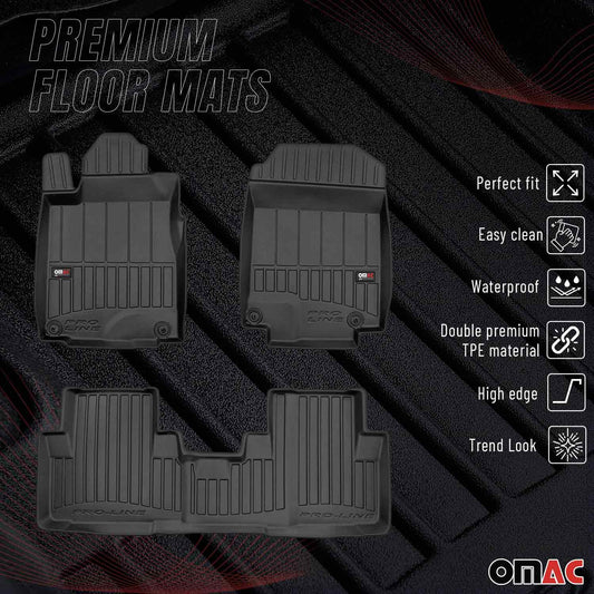 2012-2018 Honda CR-V Fußmatten TPE Schwarz 3 tlg