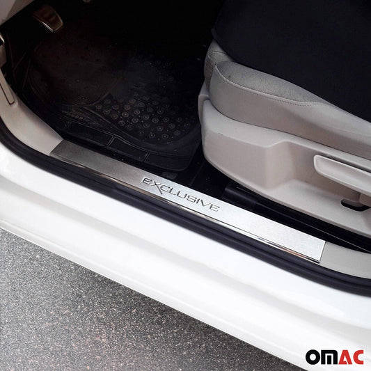 Ornamente prag exclusive pentru VW Golf mk6 2009-2013, oțel inoxidabil, set 2 piese