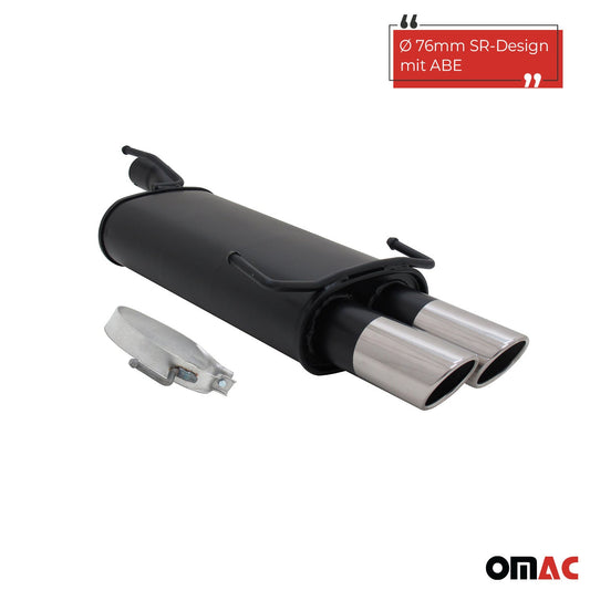 Wydech sportowy Novus do Opla Astry F / Opla Kadetta E 2x76mm SR-Design z homologacją ABE (niemiecką)