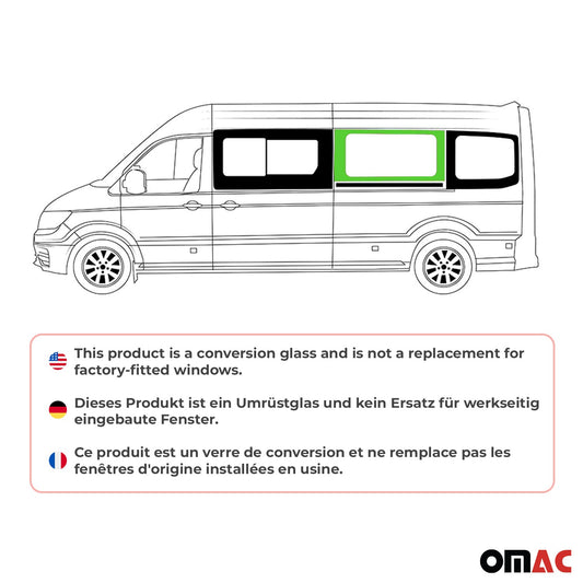 Seitenfenster Auto Seitenscheibe für VW Crafter 2017-2025 Links Schwarz L3