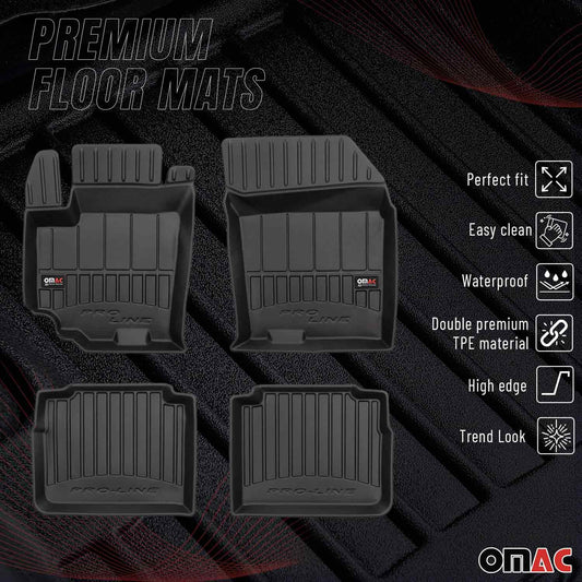 OMAC Gummi Fußmatten für Suzuki SX4 S-Cross 2013-2024 Premium Gummi Schwarz 4tlg