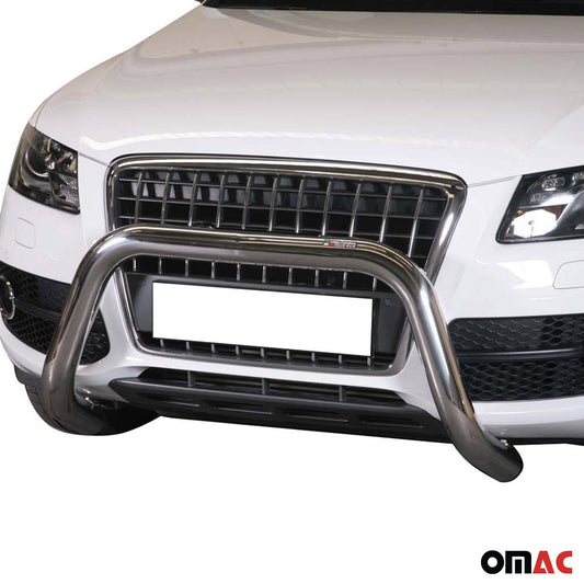 Bară de protecție/buton față pentru Audi Q5 2008-2015 ø76mm oțel argintiu protecție