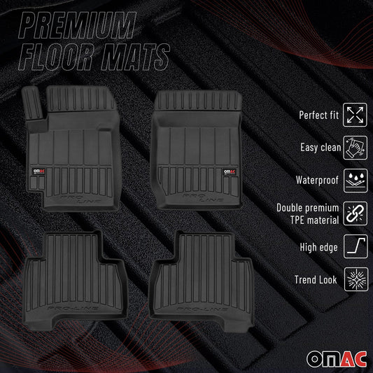 OMAC Gummi Fußmatten für Suzuki Grand Vitara 2005-2014 Premium Gummi Schwarz 4x