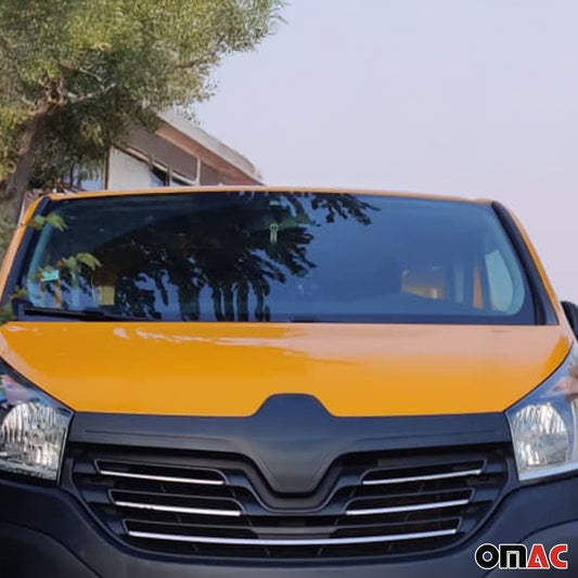 Kühlergrill Leisten Grillleisten für Renault Trafic III Edelstahl Silber 5tlg