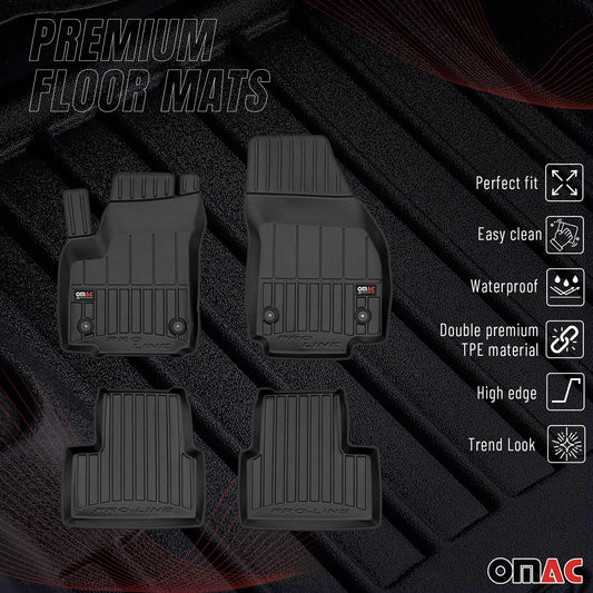 2010-2017 Opel Meriva B Fußmatten TPE Schwarz 4 tlg