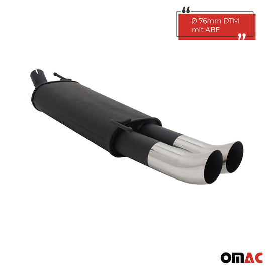 Novus Sportauspuff für VW Golf 3 / Golf 4 Cabrio 2x76mm DTM