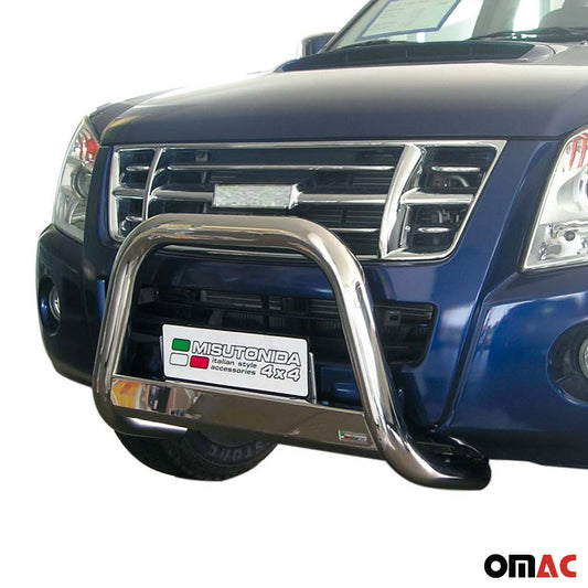 Bară de protecție/buton față pentru Isuzu D-Max 2006-2012 ø63mm oțel argintiu protecție