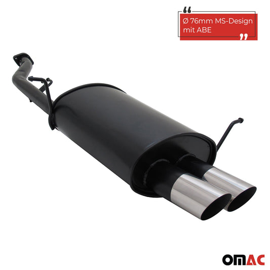 Novus Sportauspuff für BMW E36 Compact 316i 2x76mm MS-Design mit ABE