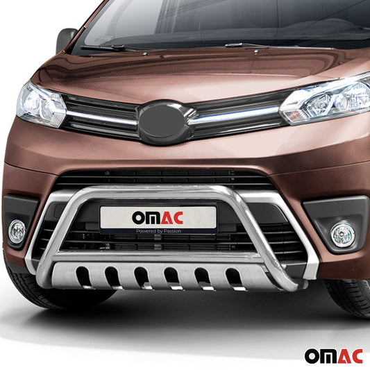 Bară de protecție/buton față pentru Toyota Proace 2016-2022 cu ABE (omologare de tip germană) oțel inoxidabil argintiu