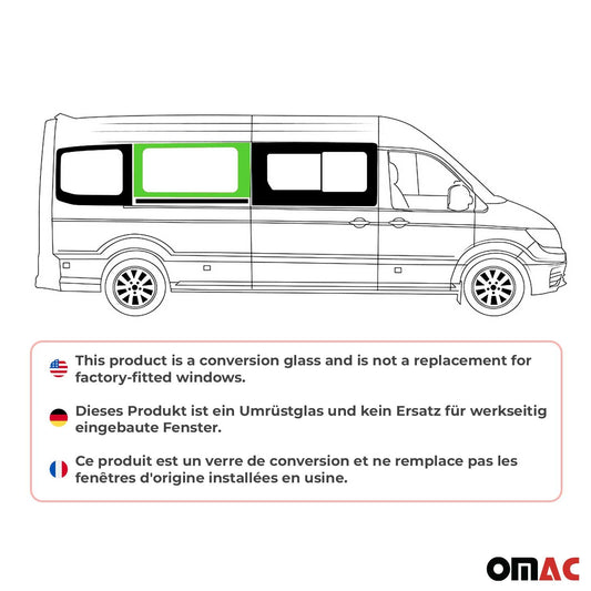 Seitenfenster Auto Fenster für VW Crafter 2017-2025 Schiebetür Rechts L3