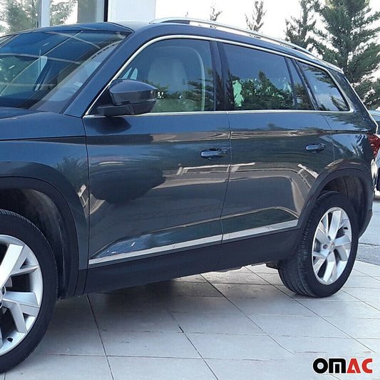Seitentürleiste Türleisten Türschutzleiste für Skoda Kodiaq 2016-2025 Chrom 4x