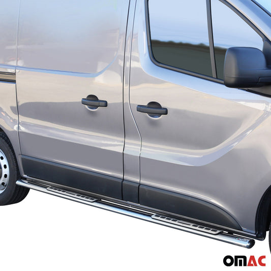 Stahl Seitenschweller Schwellerrohre für Renault Trafic 2014-2019 L1 Kurzer Grau