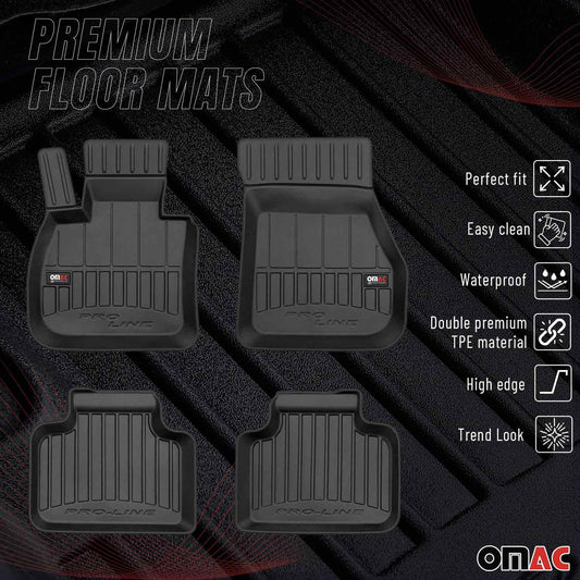 2017-2024 Mini Countryman F60 Fußmatten TPE Schwarz 4 tlg